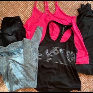 Bundle - Workout Gear - 2 pants - 3 tops